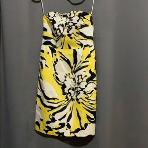 Black and yellow floral dress from Express